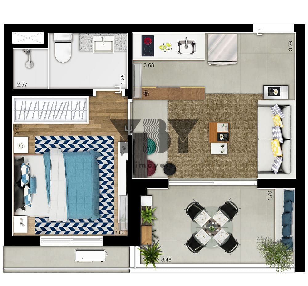 Apartamento, 1 quarto, 43 m² - Foto 15