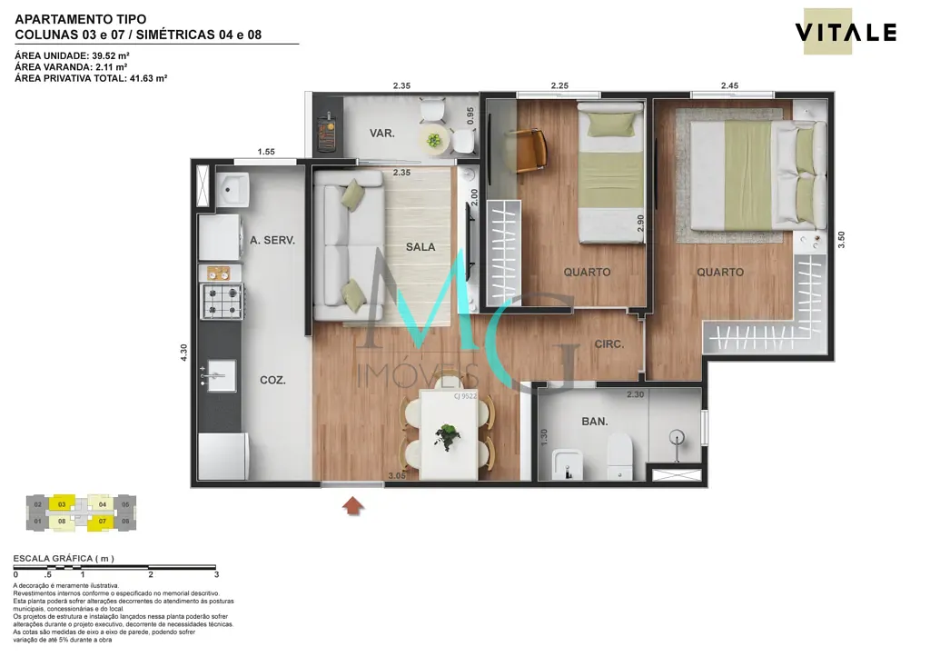 Apartamento, 2 quartos, 48 m² - Foto 9