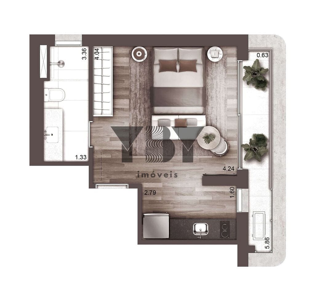 Apartamento, 1 quarto, 33 m² - Foto 29