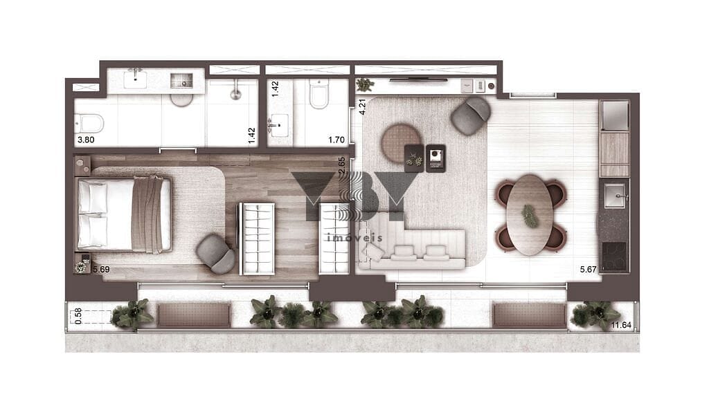 Apartamento, 1 quarto, 33 m² - Foto 30