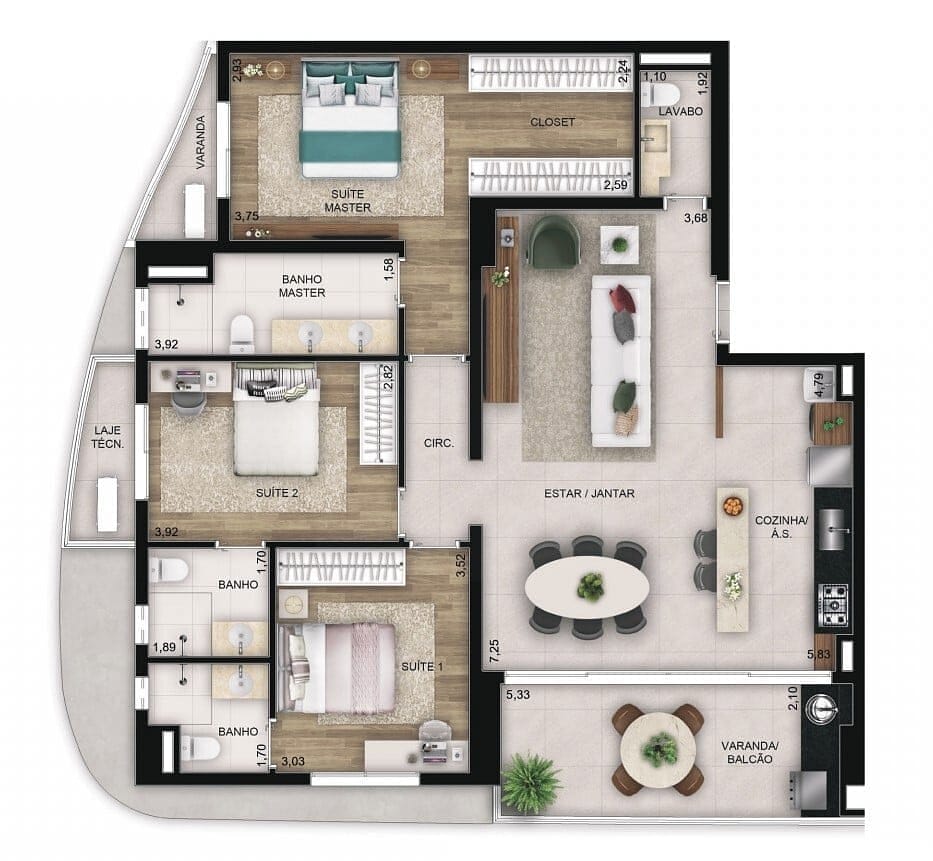 Apartamento, 3 quartos, 127 m² - Foto 17