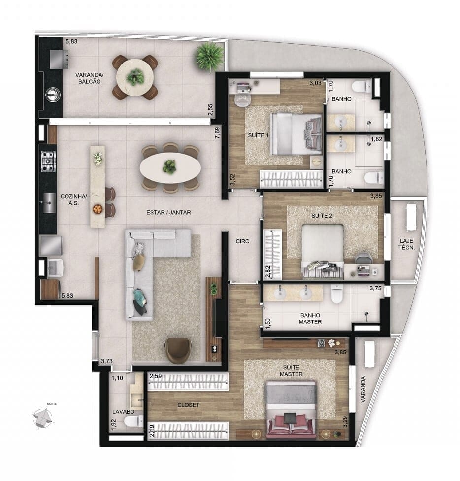 Apartamento, 3 quartos, 127 m² - Foto 19