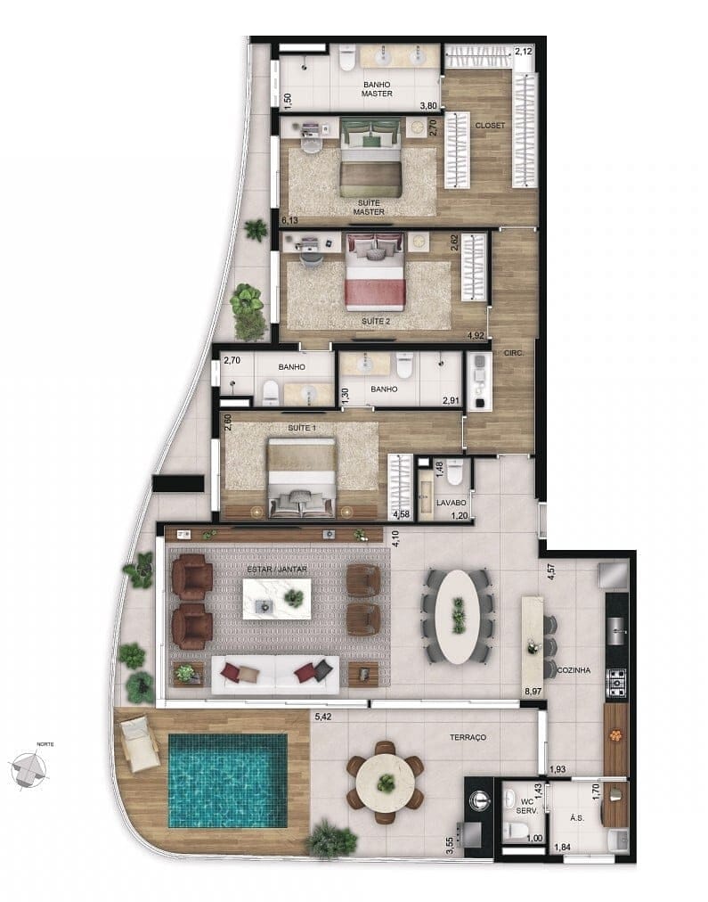 Apartamento, 3 quartos, 127 m² - Foto 22