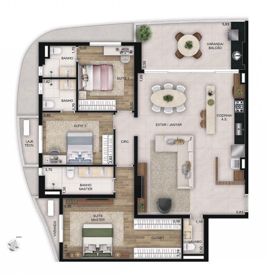 Apartamento, 3 quartos, 127 m² - Foto 20