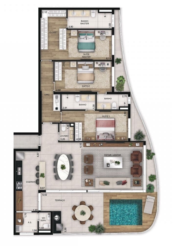 Apartamento, 3 quartos, 127 m² - Foto 23