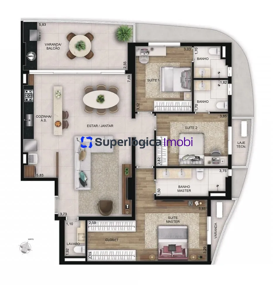 Apartamento, 3 quartos, 127 m² - Foto 19