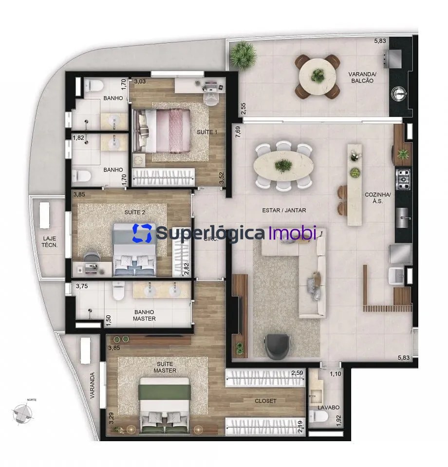 Apartamento, 3 quartos, 127 m² - Foto 20