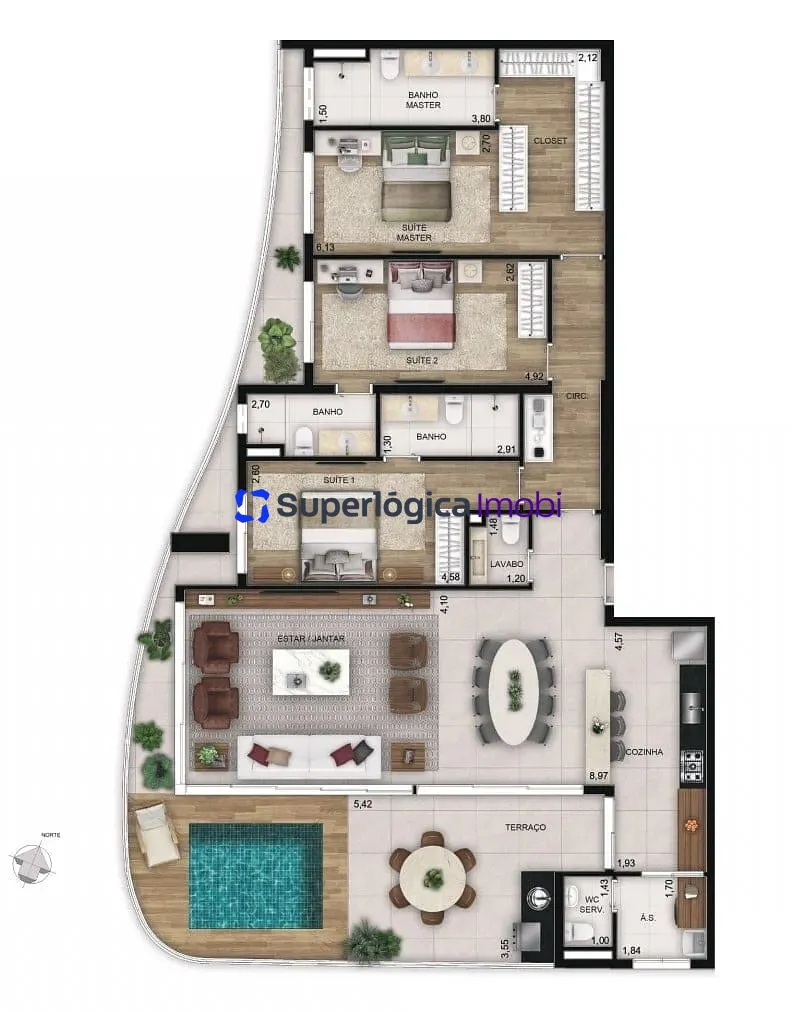 Apartamento, 3 quartos, 127 m² - Foto 22