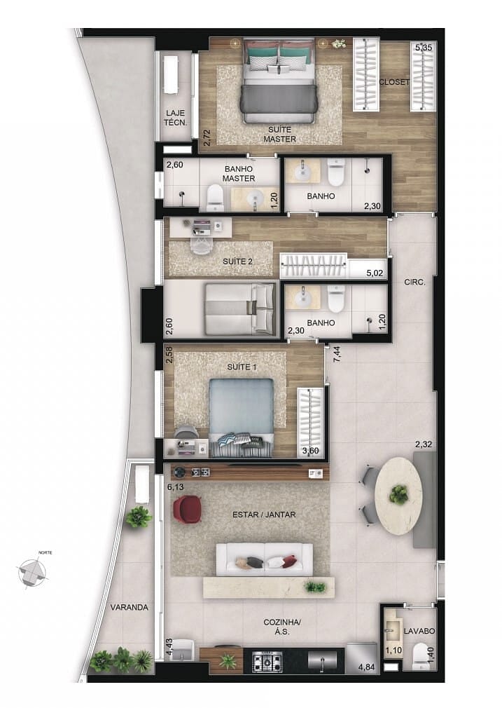Apartamento, 3 quartos, 100 m² - Foto 14