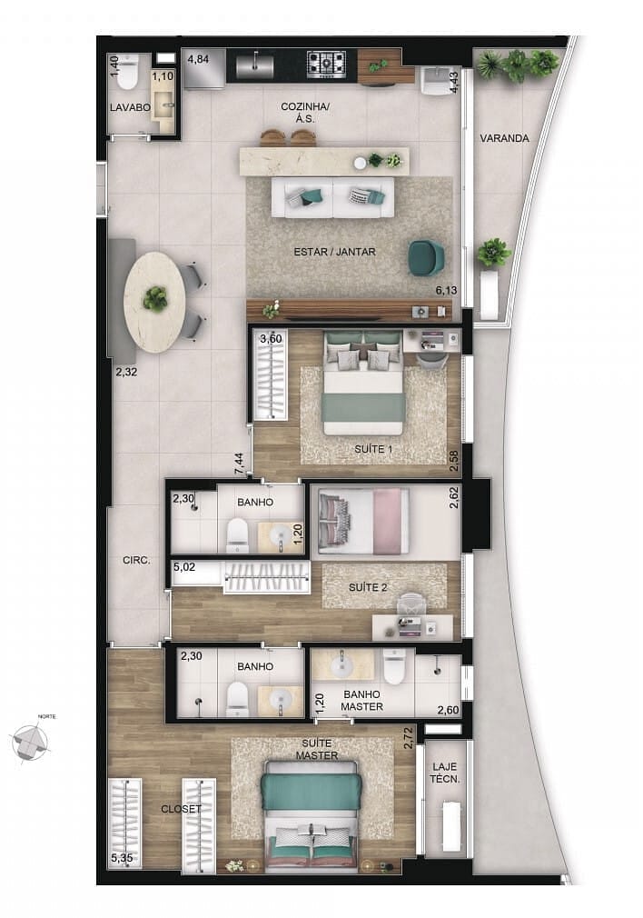 Apartamento, 3 quartos, 100 m² - Foto 15
