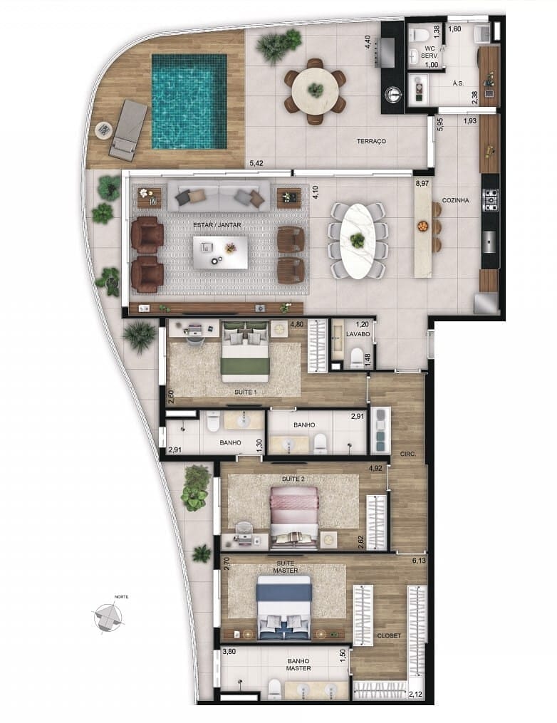 Apartamento, 3 quartos, 100 m² - Foto 24