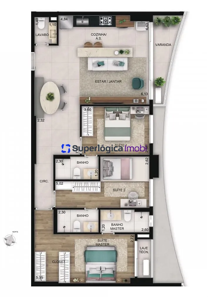 Apartamento, 3 quartos, 100 m² - Foto 15