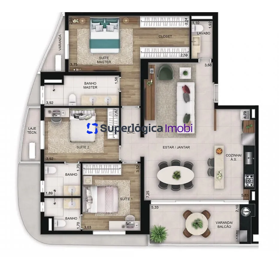 Apartamento, 3 quartos, 100 m² - Foto 17