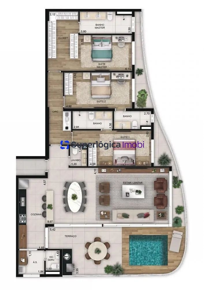 Apartamento, 3 quartos, 100 m² - Foto 23