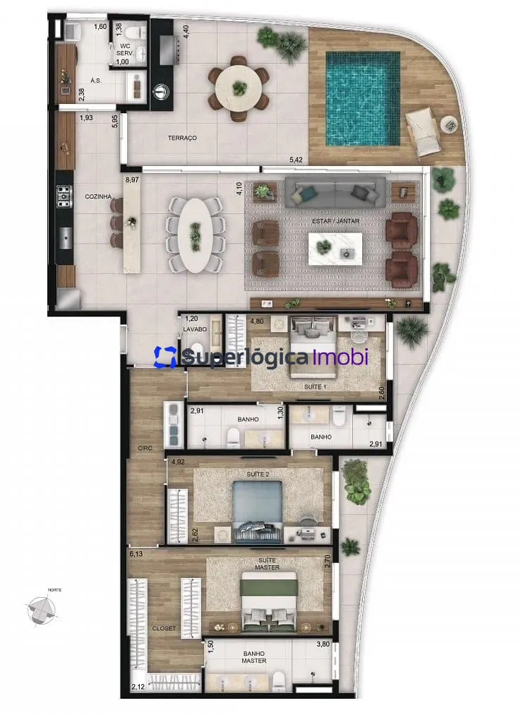 Apartamento, 3 quartos, 100 m² - Foto 25