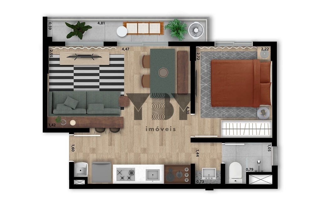 Apartamento, 1 quarto, 31 m² - Foto 33