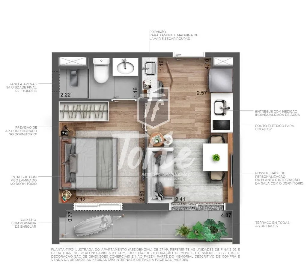 Apartamento, 2 quartos, 35 m² - Foto 24