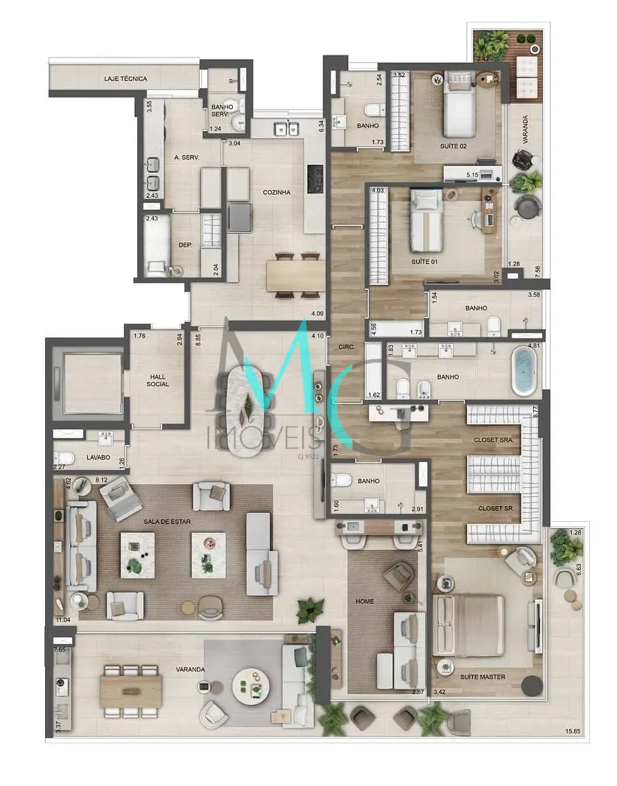Apartamento, 4 quartos, 231 m² - Foto 63