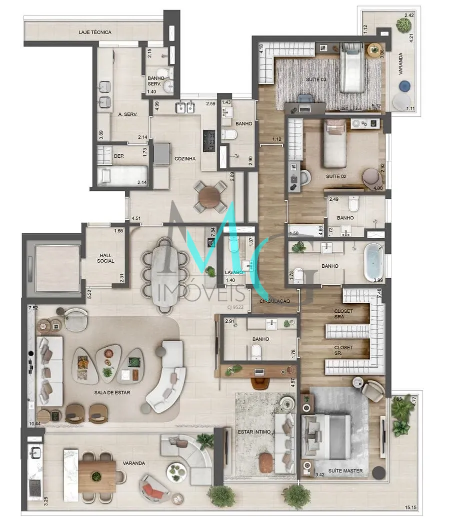 Cobertura, 4 quartos, 386 m² - Foto 61