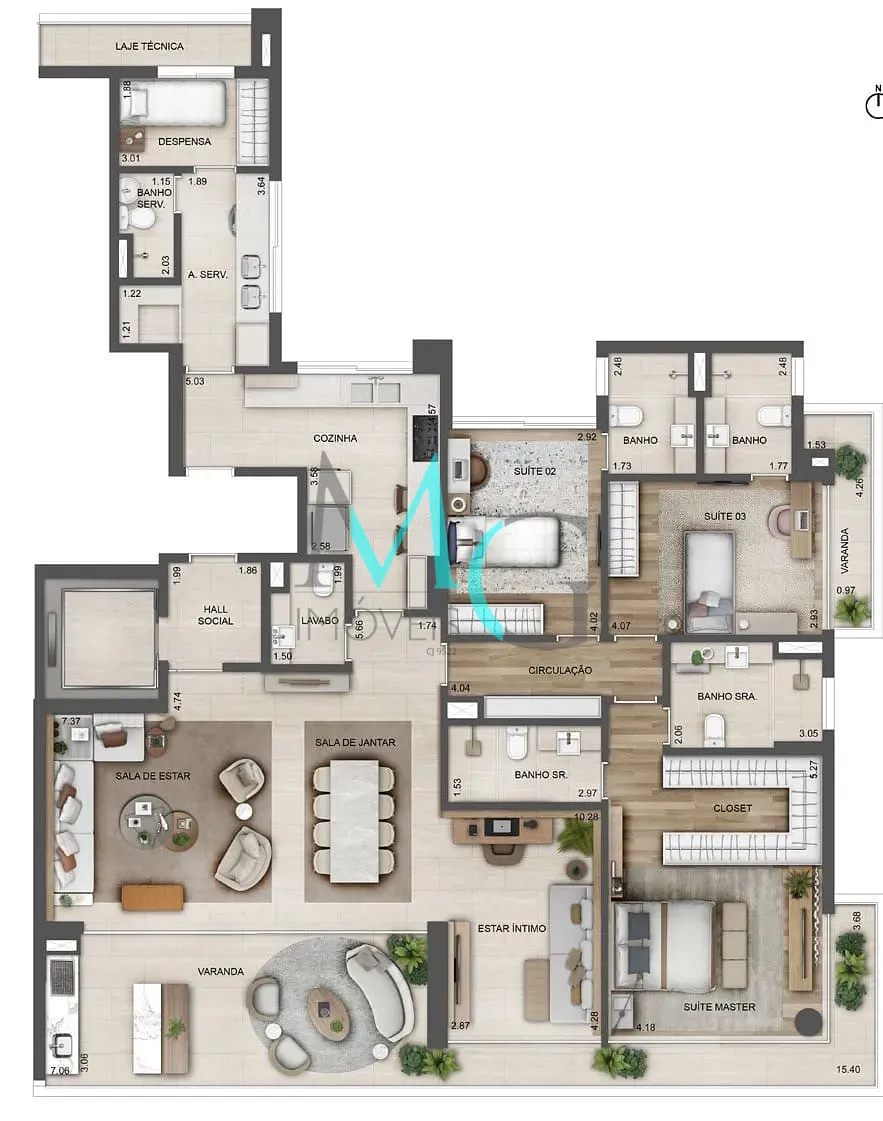 Apartamento, 4 quartos, 194 m² - Foto 59
