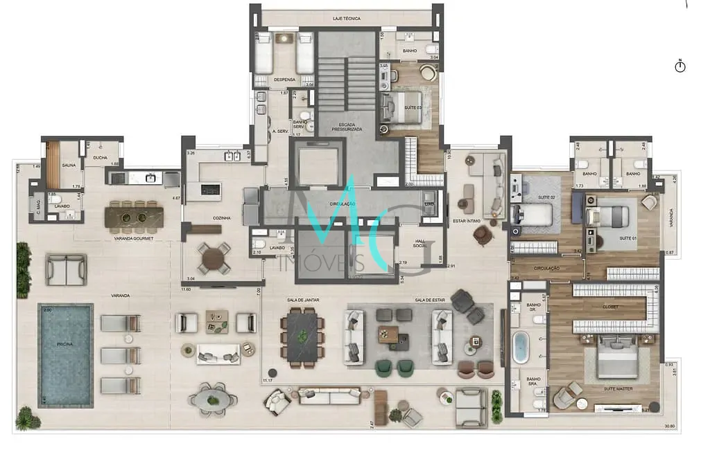 Apartamento, 4 quartos, 194 m² - Foto 64