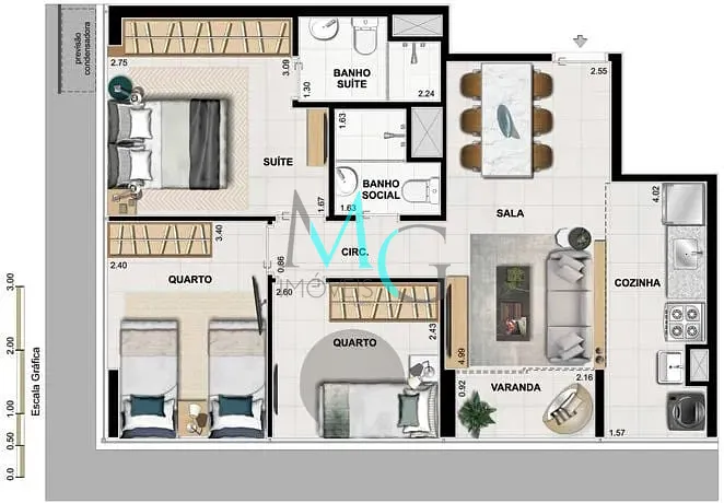 Apartamento, 2 quartos, 53 m² - Foto 32