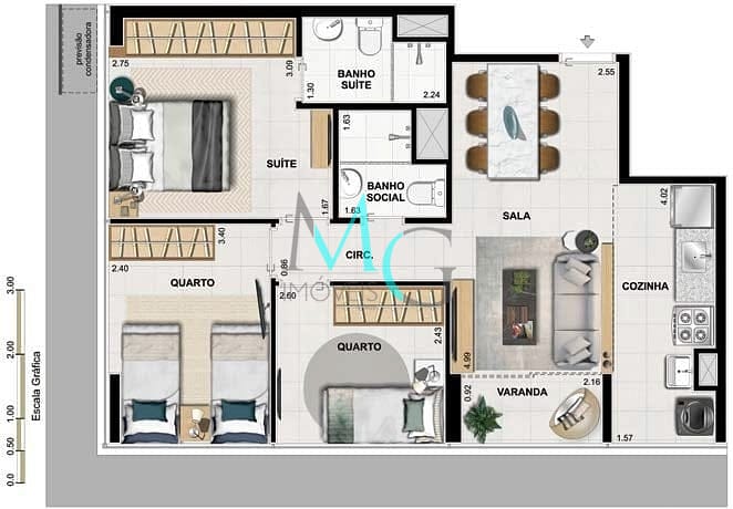 Cobertura à venda com 2 quartos, 100m² - Foto 32