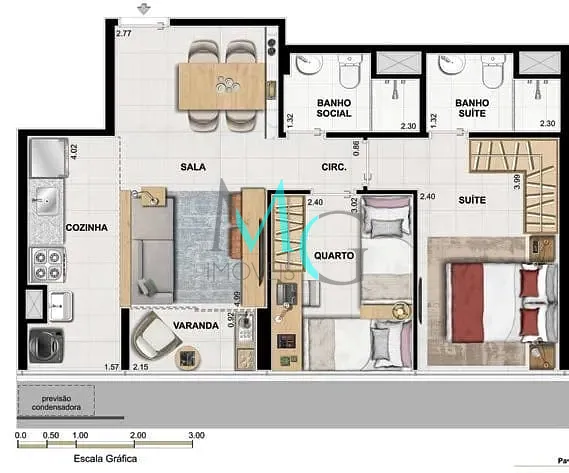 Apartamento, 3 quartos, 60 m² - Foto 28