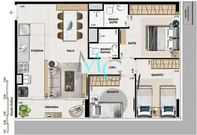 Apartamento, 3 quartos, 60 m² - Foto 33