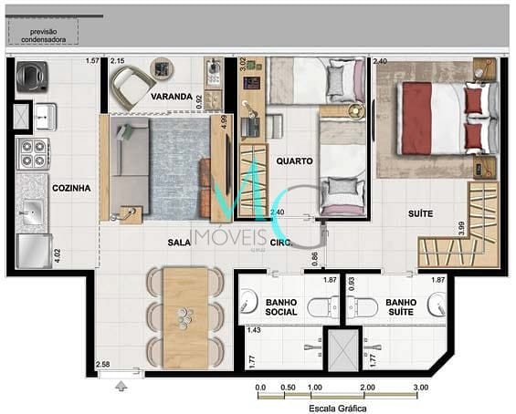 Apartamento, 3 quartos, 60 m² - Foto 29