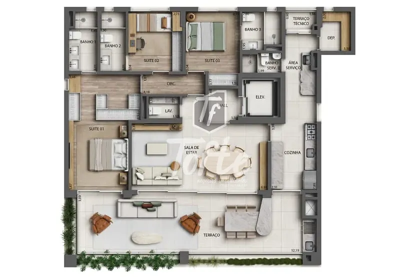 Apartamento, 3 quartos, 173 m² - Foto 5
