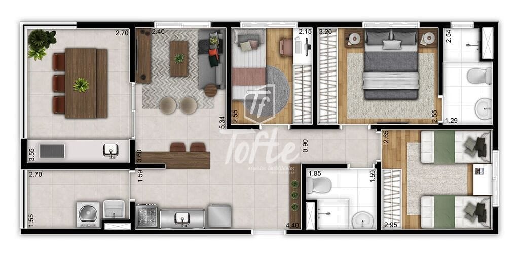 Apartamento, 2 quartos, 52 m² - Foto 33