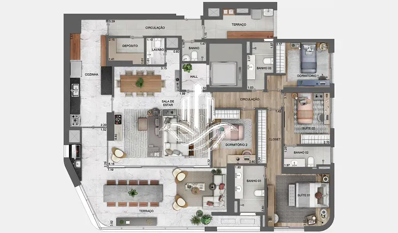 Apartamento, 4 quartos, 196 m² - Foto 49