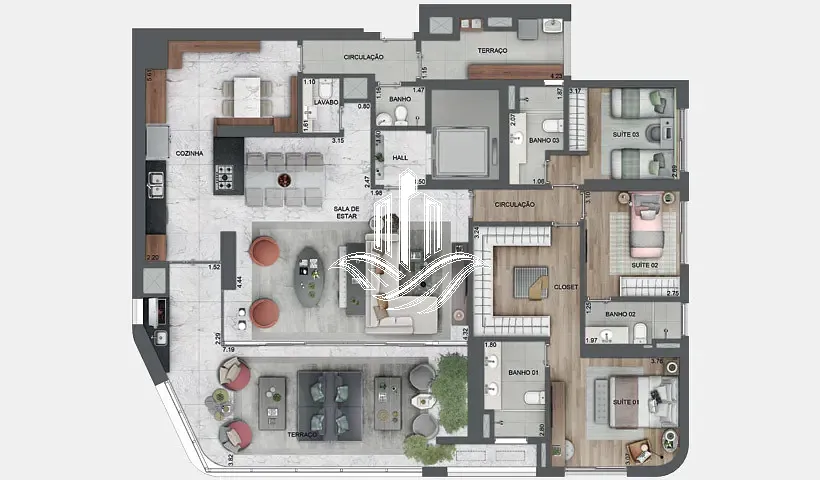 Apartamento, 4 quartos, 196 m² - Foto 50