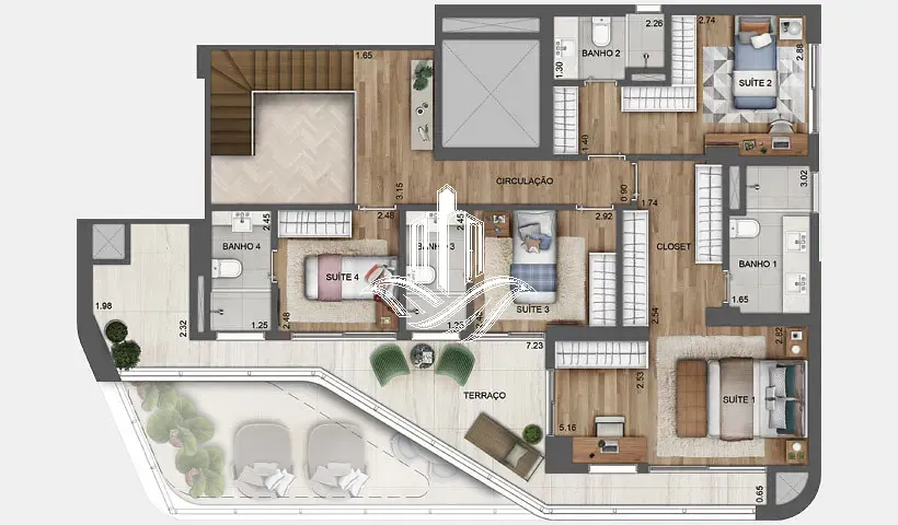Apartamento, 4 quartos, 196 m² - Foto 56