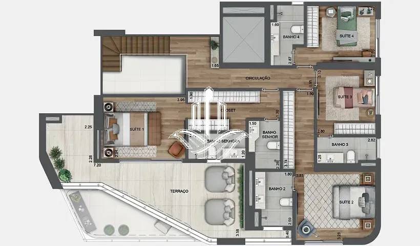 Apartamento, 4 quartos, 196 m² - Foto 58