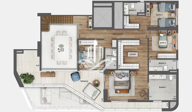 Apartamento, 4 quartos, 196 m² - Foto 60