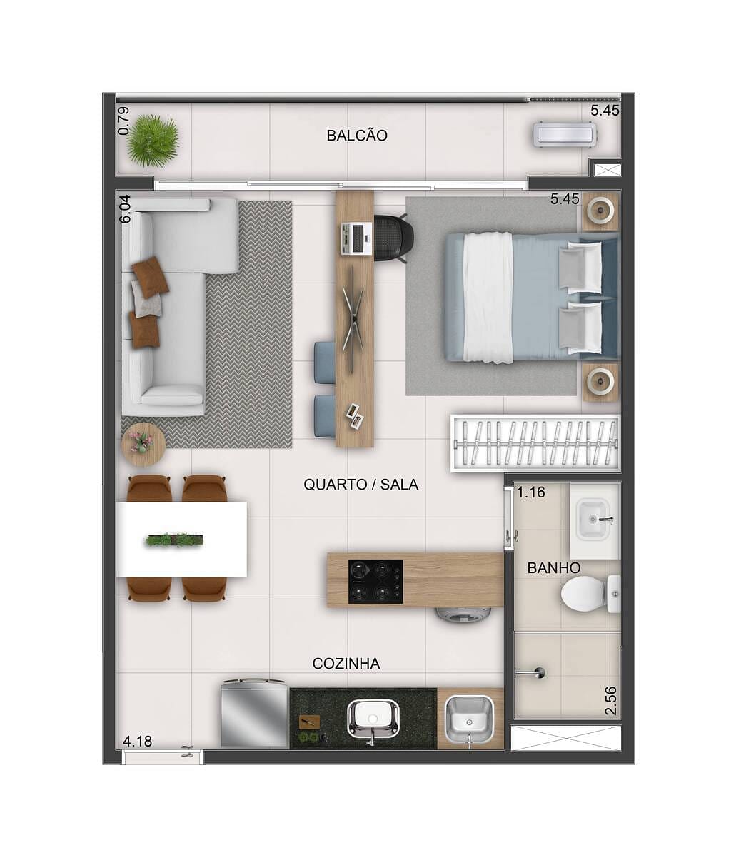 Apartamento, 1 quarto, 36 m² - Foto 23