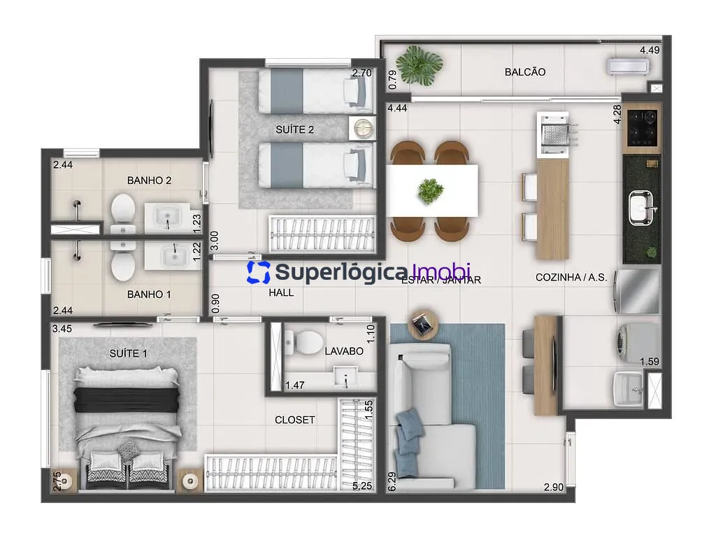 Apartamento, 2 quartos, 70 m² - Foto 24