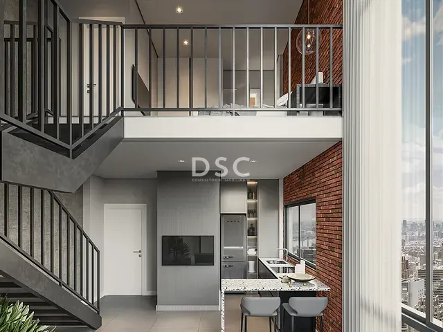 Apartamento 1 quarto e 1 banheiro, à venda, no bairro Centro em Curitiba