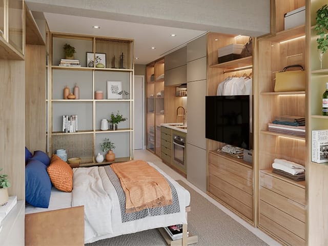 Foto do Studio - Studio à venda 1 Quarto 21.89M² Campo Belo São Paulo - SP | Oriz by Plano&Plano - NR | Correteria Imóveis