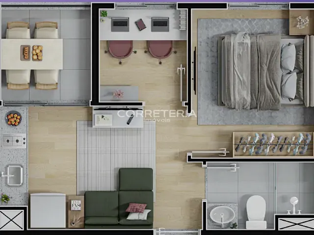 Apartamento 1 quarto e 1 banheiro, à venda, no bairro Vila das Belezas em São Paulo