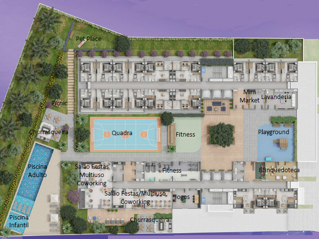 Planta do Apartamento - Apartamento à venda 1 Quarto 28.85M² Vila das Belezas São Paulo - SP | Rev Home Club Vila das Belezas - Residencial | Correteria Imóveis