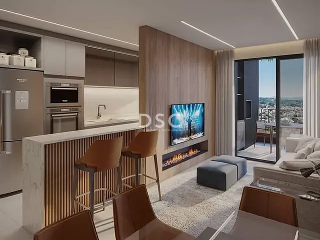 Apartamento 2 quartos e 3 banheiros, à venda, no bairro Cabral em Curitiba