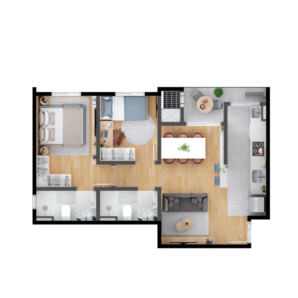 Apartamento à venda com 3 quartos, 64m² - Foto 25