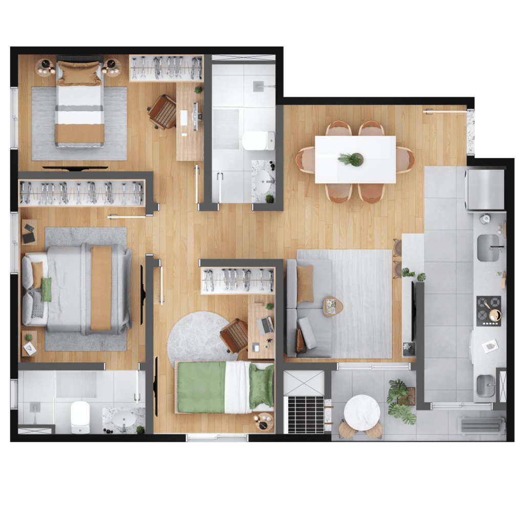 Apartamento à venda com 3 quartos, 64m² - Foto 26