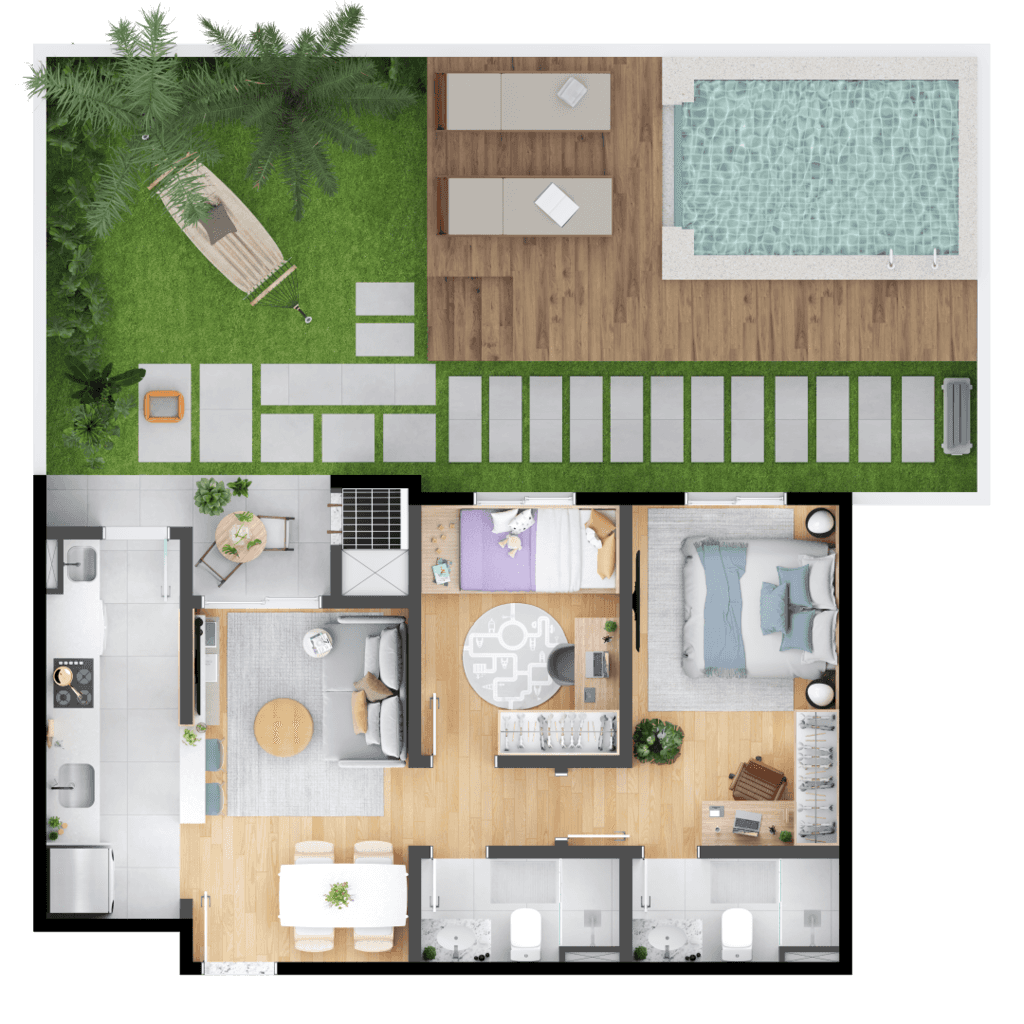 Apartamento à venda com 3 quartos, 64m² - Foto 28