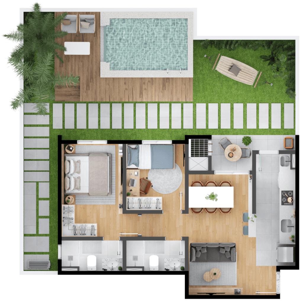 Apartamento à venda com 3 quartos, 64m² - Foto 29