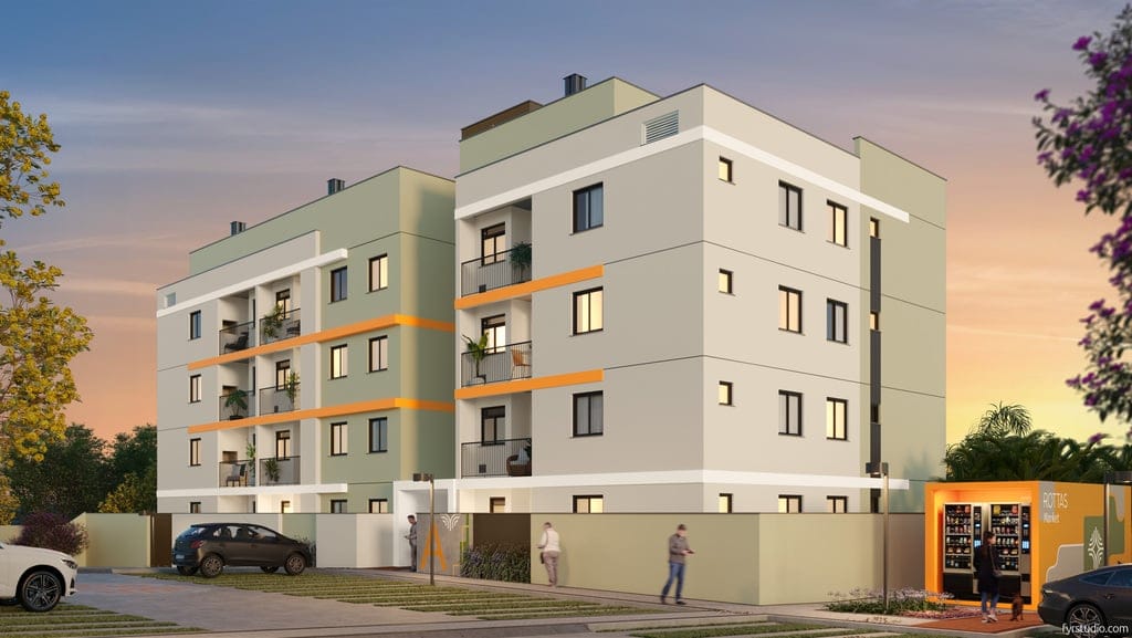 Apartamento à venda com 3 quartos, 64m² - Foto 2
