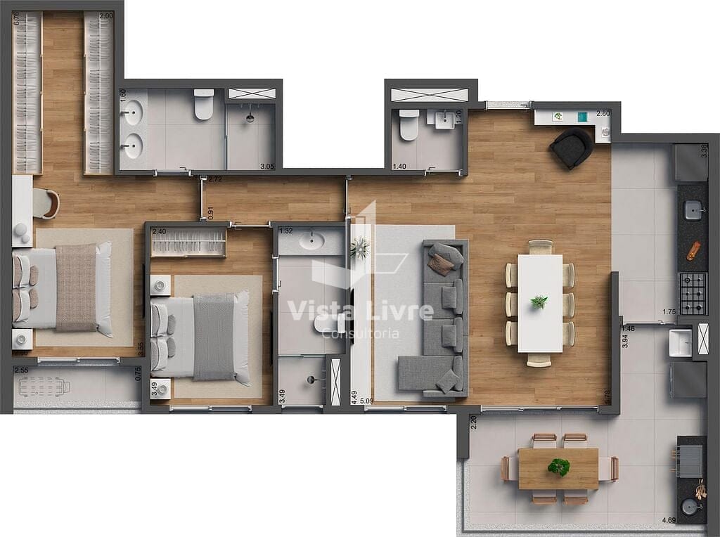 Apartamento, 3 quartos, 137 m² - Foto 33